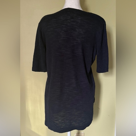 J JILL Women's Navy Blue V-Neck Button-Up Top Size XS - Picture 2 of 3